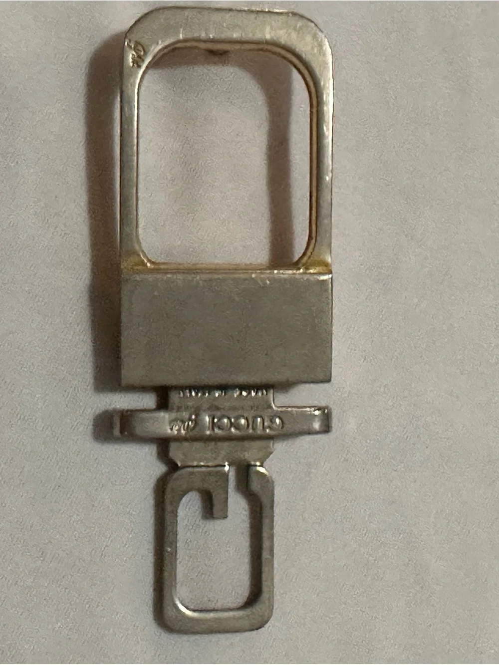 Gucci Silver and Gold Interlocking G Belt Buckle made in italy